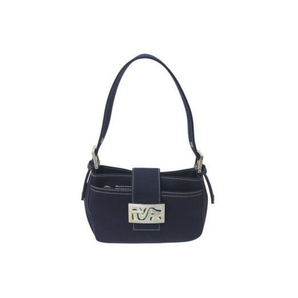 FENDI Mamma Bucket Shoulder Bag Navy Blue denim - Picture 1 of 9